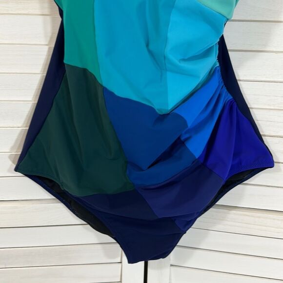 Profile™ By Gottex Swimsuit Size 10 1 Piece Mondrian - Picture 6 of 16